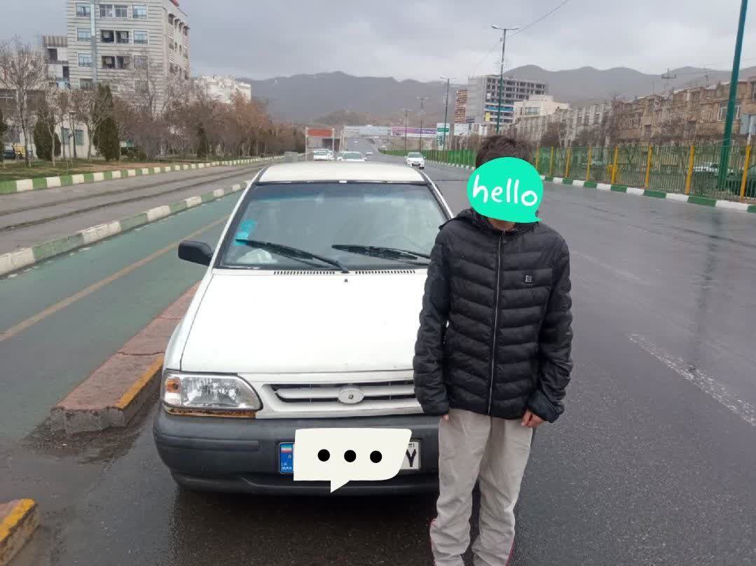 رانندگی با پراید یک کودک 10 ساله در اراک !
