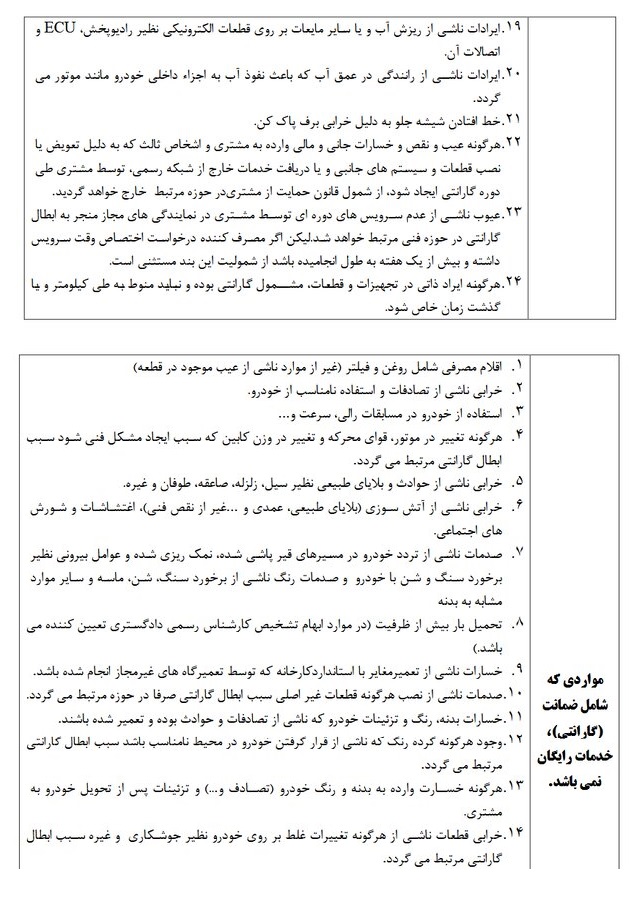 جزئیات دقیق از  موارد ابطال گارانتی خودرو اعلام شد