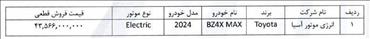شرایط فروش تویوتا BZ4X اعلام شد 