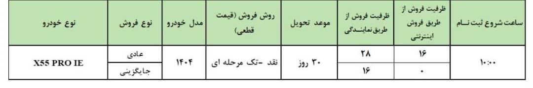🛑  فروش فوری X55 Pro IEمحصول مدیران خودرو با قیمت قطعی